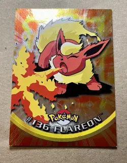 Pokemon #136 Flareon Holo Foil Topps 2000 TV Animation Edition Series 3 Card - Image 1