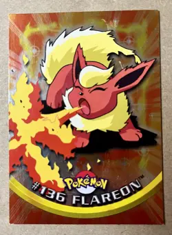 Pokemon #136 Flareon Holo Foil Topps 2000 TV Animation Edition Series 3 Card - Image 3