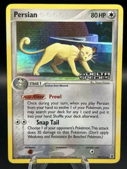 Persian 50/113 EX Delta Species 2005 Reverse Holo Foil Stamped Pokemon Card - Image 1