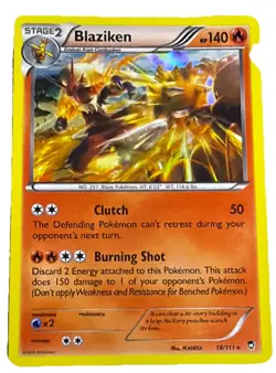 BLAZIKEN 14/111 POKEMON CARD (FURIOUS FISTS SET) RARE HOLO - Image 1