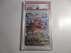 PSA 9 Rayquaza Vmax Alternate Art Evolving Skies Pokemon Card - Image 1