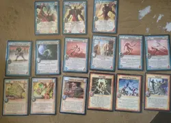 Warlord: Saga Of The Storm CCG Complete Qor-teth Overlord Deck 15 Promo Cards. - Image 1