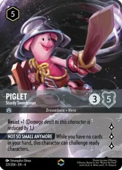 1x Piglet - Sturdy Swordsman - 221/204 - Enchanted - Holo Foil NM-Mint Disney Lo - Image 1