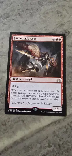 Flameblade Angel Shadows over Innistrad Regular Creature Rare MTG - Image 1