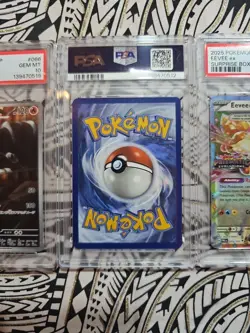 Eevee 133/165 Cosmos Holo NM-MINT PSA 8 Pokemon 2025 Holiday Calendar (512) - Image 2