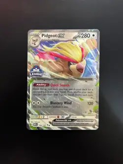 Pidgeot ex Great Ball League Stamp English Promo 164/197 Holo Pokemon TCG LP - Image 1
