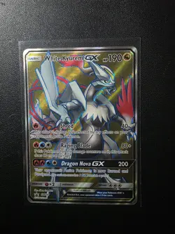 2018 Pokemon White Kyurem GX SUN & MOON HOLO FULL ART PROMO SM141 - Image 1