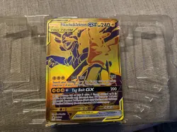 JUMBO Oversized Pikachu & Zekrom GX Tag Team Gold Promo SM248 Pokemon NM - Image 2