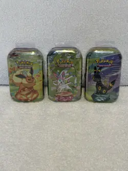 Pokemon TCG: Scarlet & Violet Prismatic Evolutions Mini Tins- C25 (Set of 3) NEW - Image 1