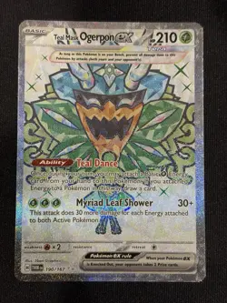 Pokemon TCG Teal Mask Ogerpon ex 190/167 Sv06: Twilight Masquerade Holo NM - Image 1