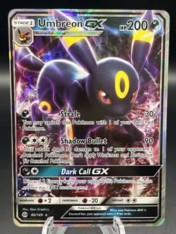 Umbreon GX 80/149 Sun & Moon Base Set Holo Full Art TCG Pokemon - Image 1