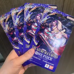 One Piece TCG The Azure Sea’s Seven OP-14 Sleeved Booster Pack Lot Of 4 Sealed - Image 1