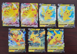 Pokemon TCG PIKACHU LOT OF 7 SWSH286 SWSH198 SWSH285 SWSH063 SWSH061 PROMO CARDS - Image 1