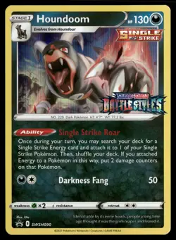 Houndoom - (Prerelease) SWSH090 SWSH: Sword & Shield Promo Cards Pokemon TCG - Image 1