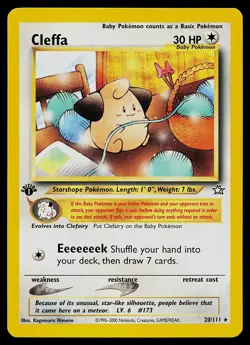Pokemon Card - Cleffa Neo Genesis 20/111 Rare 1st Edition - Image 1