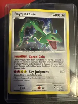 Pokemon Rayquaza LV.56 Card Basic 14/146 Holo Rare Legends Awakend - Image 1