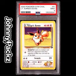 Lt. Surge's Eevee 51/132 - 2000 Gym Challenge - Pokemon Card - PSA 9 - Image 1
