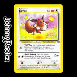 Eevee 51/64 - 1999 Jungle Unlimited WOTC - Pokemon Card (NM) - Image 1