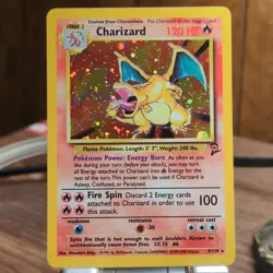 Pokemon Charizard 4/130 Base Set 2 Holo Rare Stage 2 HP120 2000 Card - Image 1