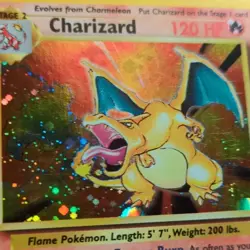 Pokemon Charizard 4/130 Base Set 2 Holo Rare Stage 2 HP120 2000 Card - Image 3