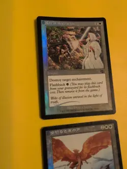 Battle Screech (foreign) & Ray of Revelation Judgment.Old VIntage.MTG Card.FOIL - Image 3
