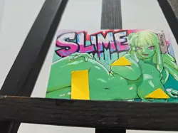 MTG Swamp - Green Slime Waifu Girl - Hand Painted Altered Land (OOAK) By BAZAYO - Image 5