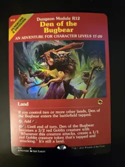 Den of the Bugbear NM FOIL SHOWCASE Adventures in the Forgotten Realms MTG - Image 1