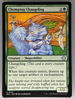 MTG Chomping Changeling Lorwyn Eclipsed (ECL) U 172 NM Magic - Image 1