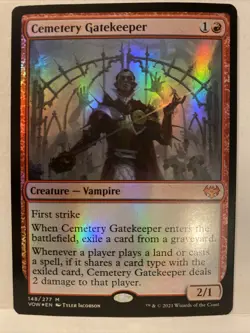 MTG Cemetery Gatekeeper Innistrad: Crimson Vow 148/277 Foil Mythic NM - Image 1