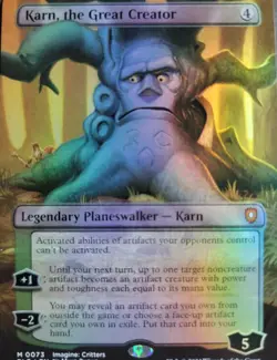 Karn, the Great Creator (Borderless Foil) Mythic MTG Bloomburrow Commander - Image 3