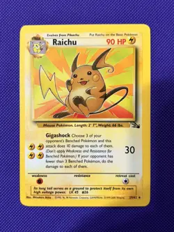 Raichu - Pokemon Fossil 29/62 - Rare - Unlimited Edition - Normal - Image 1