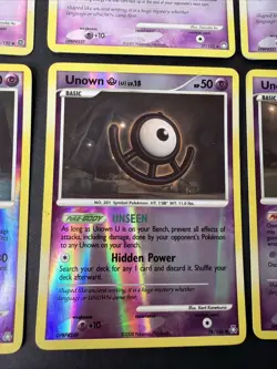 Lot Of 9 Pokemon Holo & Reverse Holo Mixed Unown LP-HP All Come With Top Loader - Image 5