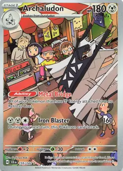 POKEMON Archaludon #155/142 Holofoil SV07: Stellar Crown NM - Image 1