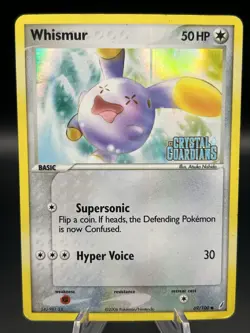 Whismur Stamped Reverse Holo Pokemon TCG Crystal Guardians 69/100 - Image 1