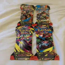 ✅Fast Shipping✅Pokemon: Mega Evolution Sleeved Booster Art Set 4 Packs - Image 1