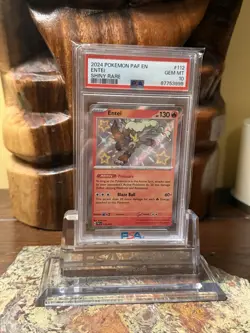 Pokemon Entei Paldean Fates Shiny Rare #112 PSA 10 - Image 1