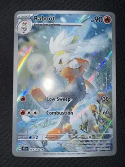 Pokemon TCG Raboot 147/142 Illustration Rare Stellar Crown Holo NM/M - Image 1