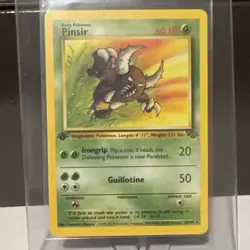 Pokemon Pinsir 25/64 Jungle 1st Edition Regular Rare 1999 Basic 60HP - Image 1