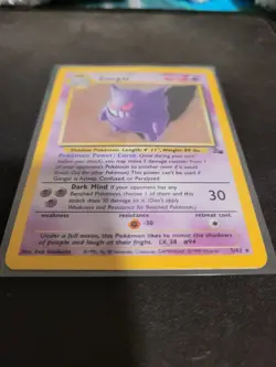 Pokemon Gengar Fossil Holo 1999 - Image 3