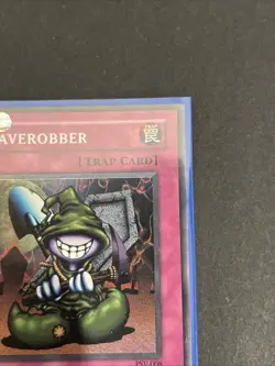 Yu-Gi-Oh! SUPER RARE HOLO CARD GRAVEROBBER PSV-008 1996 VINTAGE PRINT VLP - Image 5