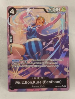 One Piece TCG Mr.2.Bon.Kurei (Bentham) Op14-091 SR Alt Art - Image 1