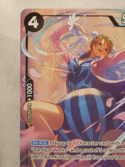 One Piece TCG Mr.2.Bon.Kurei (Bentham) Op14-091 SR Alt Art - Image 2