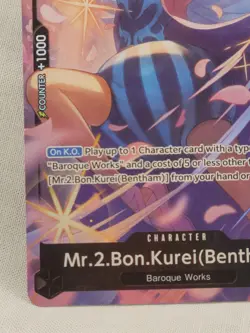 One Piece TCG Mr.2.Bon.Kurei (Bentham) Op14-091 SR Alt Art - Image 5