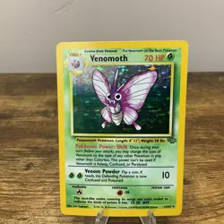 Venomoth 13/64 Holo Rare Vintage Pokemon Card 1999 TCG - Image 1