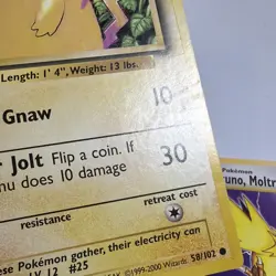 Pokemon Articuno Moltres & Zapdos jumbo Card Promo Pikachu 58/102 VG Rare Cards - Image 3