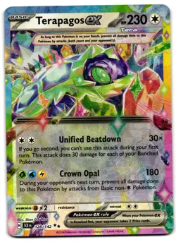 Terapagos EX 128/142 - Double Rare Stellar Crown SCR Pokemon TCG 2024 - NM Card - Image 1