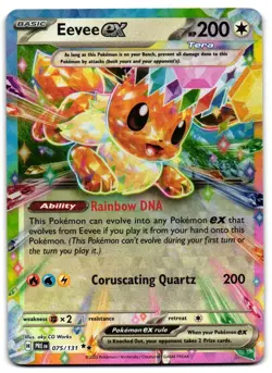 Eevee ex 075/131 - Prismatic Evolutions Double Rare Pokemon TCG - LP Card - Image 1