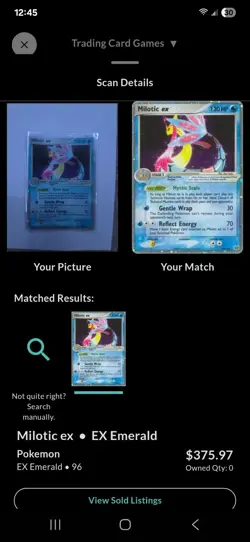 Pokemon EX Emerald Milotic EX Ultra Rare Card 96/106 2005 Near Mint- LP - Image 2