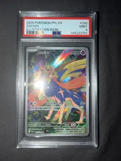 2025 Pokemon Phantasmal Flames Zacian Illustration Rare #100/094 PSA 9 - Image 1