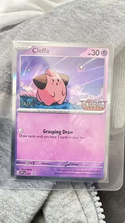 STAFF Prerelease Promo Cleffa 037 SVP Obsidian Flames Scarlet Violet Pokemon - Image 1